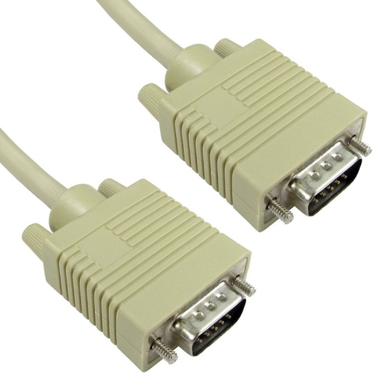 2m SVGA Male to Male Cable - Beige
