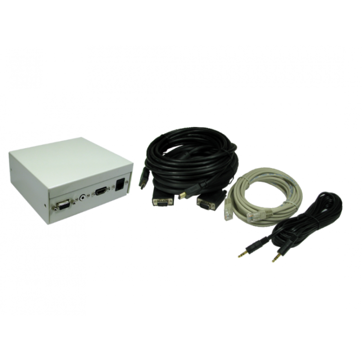 4 Port Metal Box with AV Modular Couplers 10m Kit