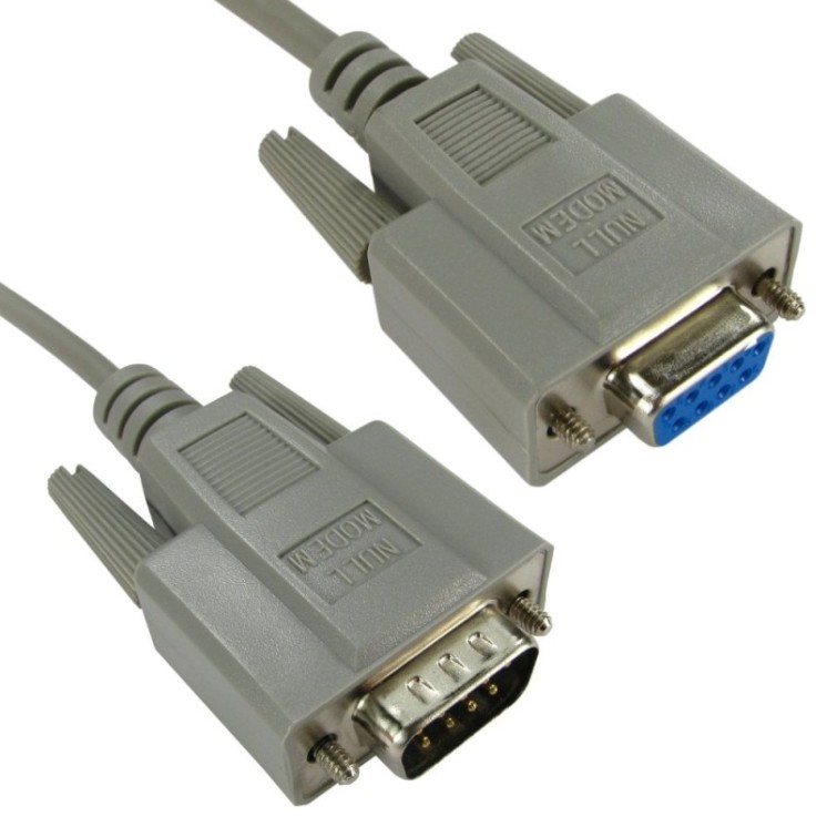 D9 (M) to D9 (F) Null Modem Cable