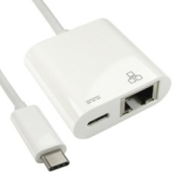 15cm Leaded USB Type-C to Gigabit Ethernet Adapter with PD Function