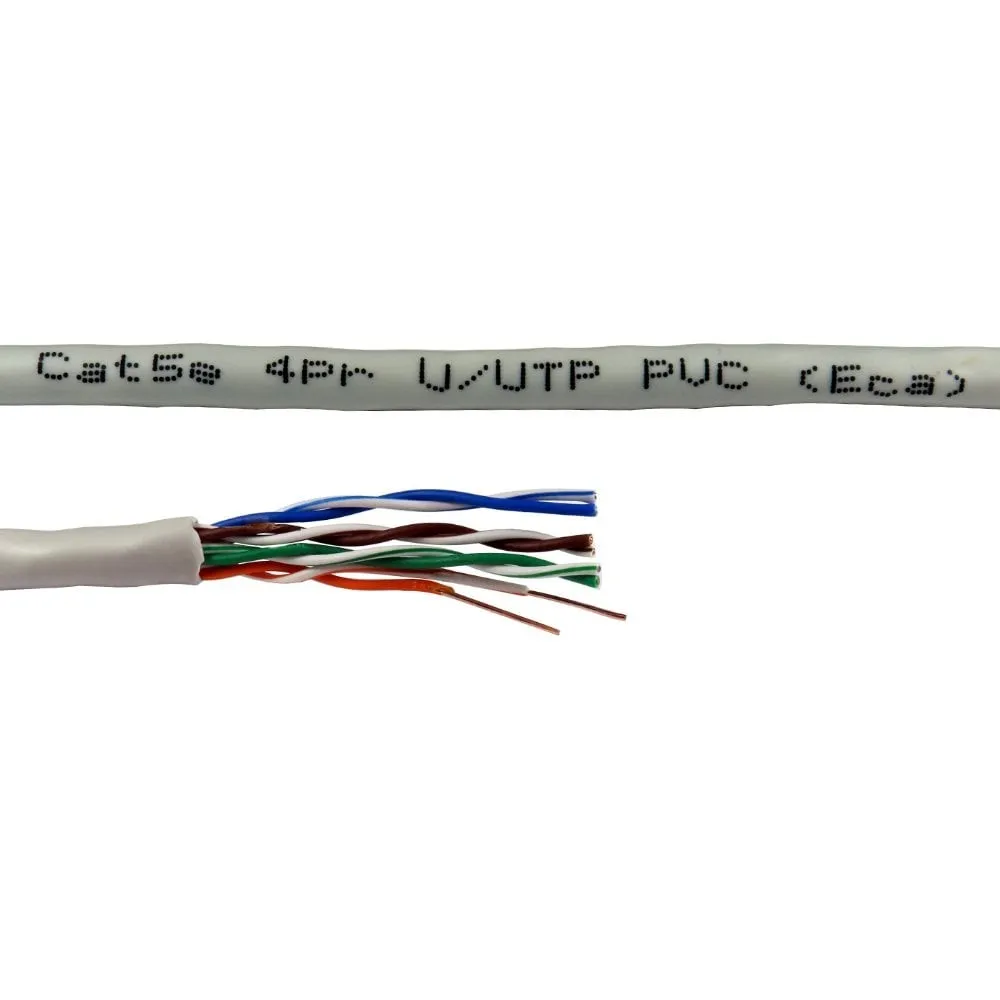305mtr CAT 5E SOLID UTP PVC FULL COPPER 24AWG GREY Eca