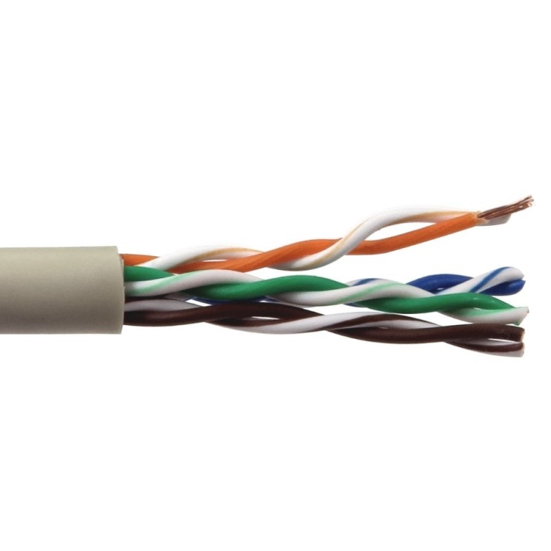 305mtr CAT 5E STRANDED UTP PVC COPPER 24AWG GREY Eca