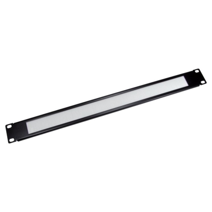19 Inch Rack Mount White Brush Plate - 1u